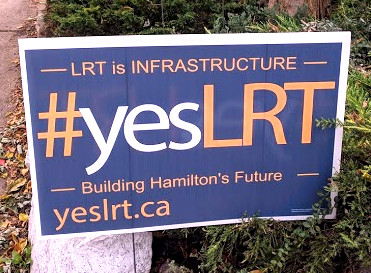 #yesLRT lawn sign