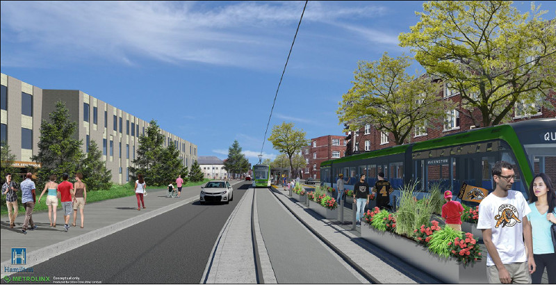 LRT alignment rendering at Scott Park